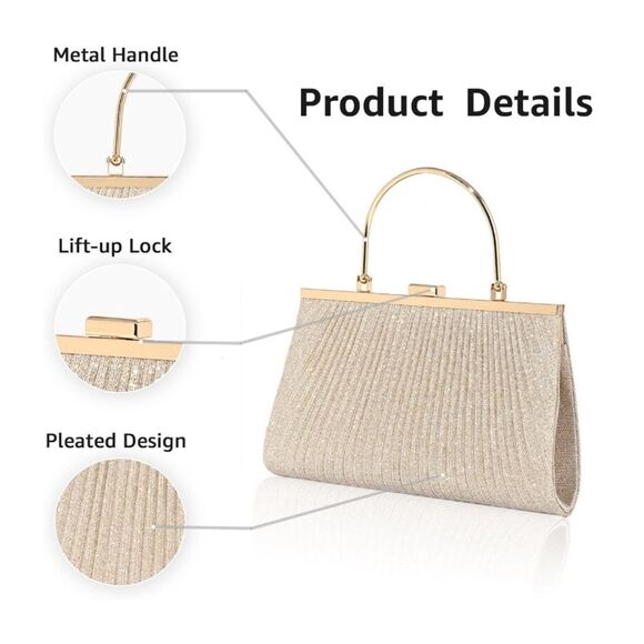 ✨ Champagne Evening Bag - Picture 2 of 6